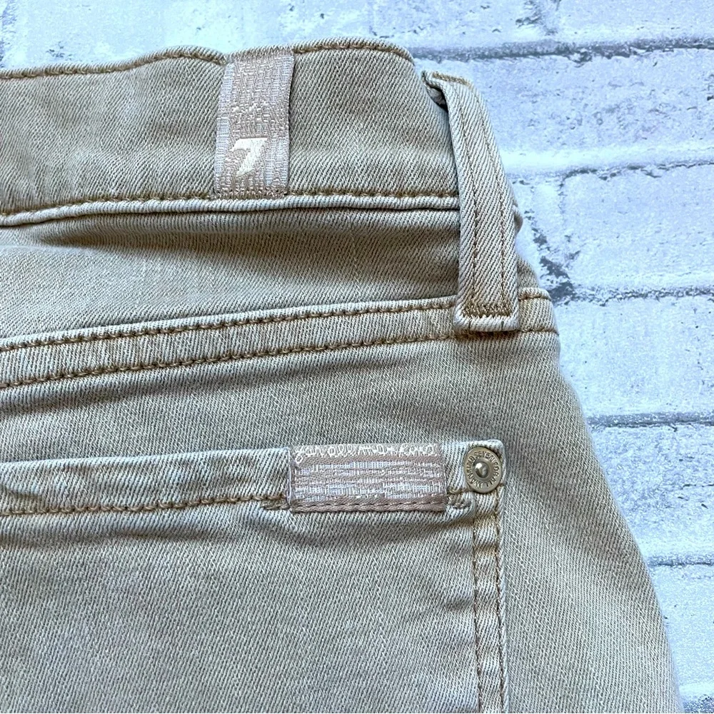 Seven 7 For All Mankind Women’s Skinny Ankle Jeans Tan Brown Size 28 Trendy Fall - Picture 7 of 14